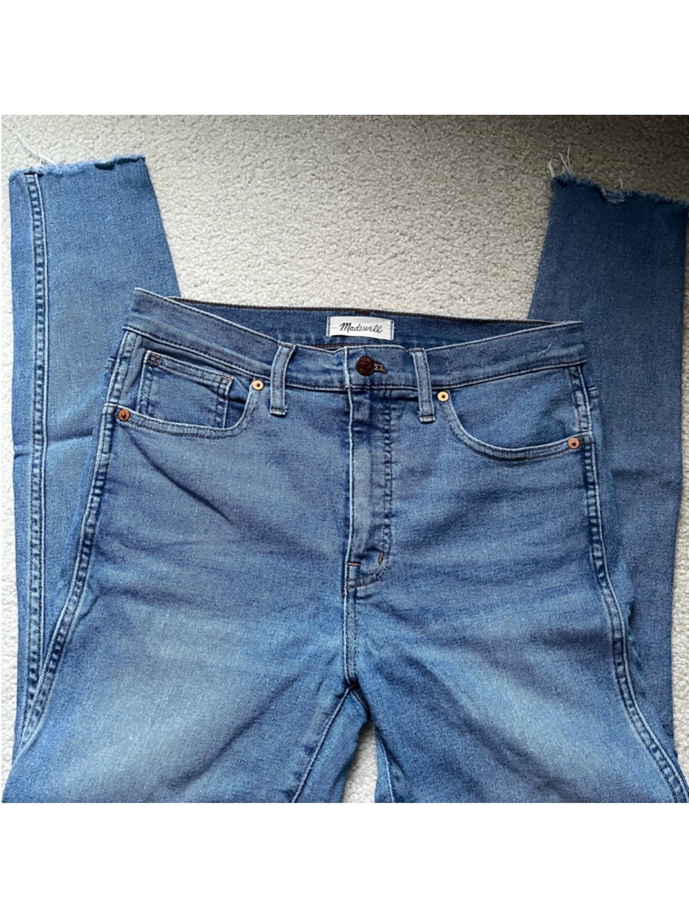 Madewell Medium Blue High-Rise Skinny Jeans